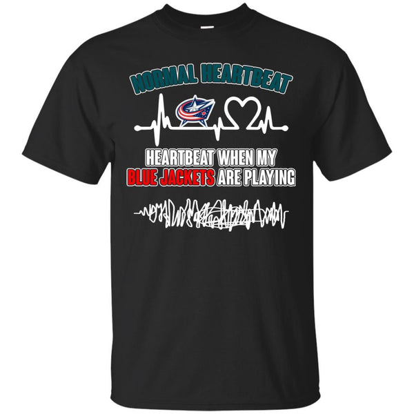 Columbus Blue Jackets T shirts Heartbeat When My Blue Jackets Playing Hoodies Sweatshirts