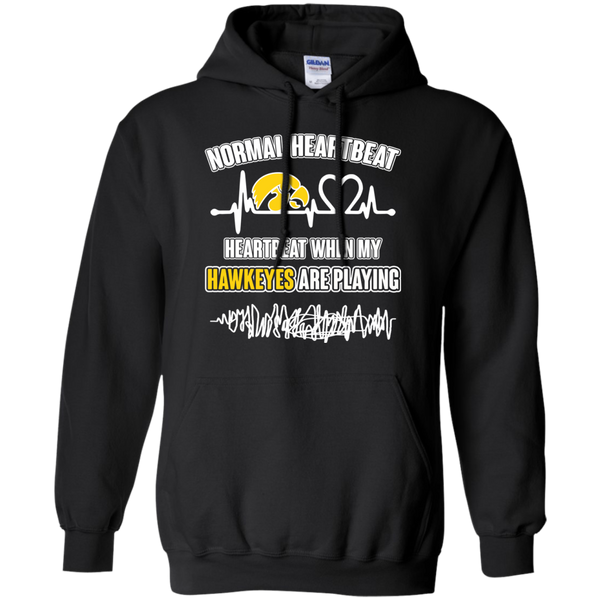 Iowa Hawkeyes T shirts Heartbeat When My Hawkeyes Playing Hoodies Sweatshirts