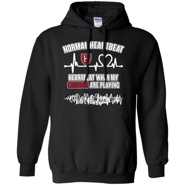 Harvard Crimson T shirts Heartbeat When My Crimson Playing Hoodies Sweatshirts