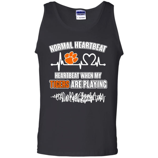 Clemson Tigers T shirts Heartbeat When My Tigers Playing Hoodies Sweatshirts