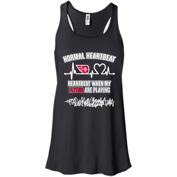 Dayton Flyers T shirts Heartbeat When My Flyers Playing Hoodies Sweatshirts