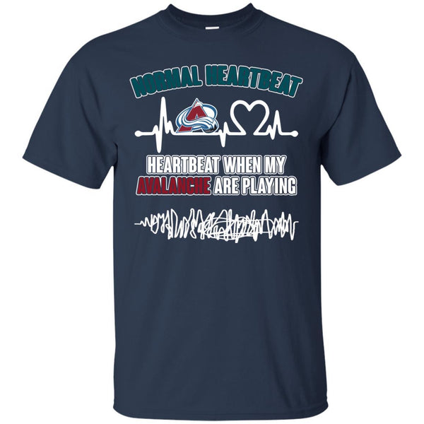 Colorado Avalanche T shirts Heartbeat When My Avalanche Playing Hoodies Sweatshirts