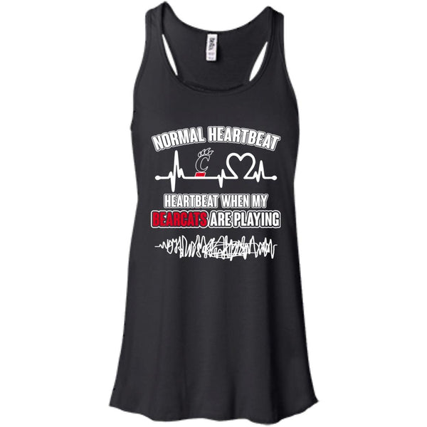Cincinnati Bearcats T shirts Heartbeat When My Bearcats Playing Hoodies Sweatshirts