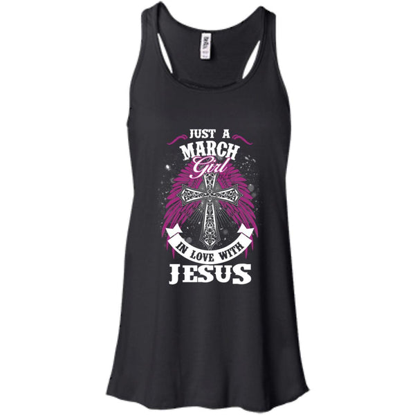 Christian Jesus T shirts Just A March Girl In Love With Jesus Hoodies Sweatshirts