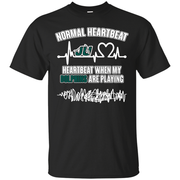 Jacksonville Dolphins T shirts Heartbeat When My Dolphins Playing Hoodies Sweatshirts