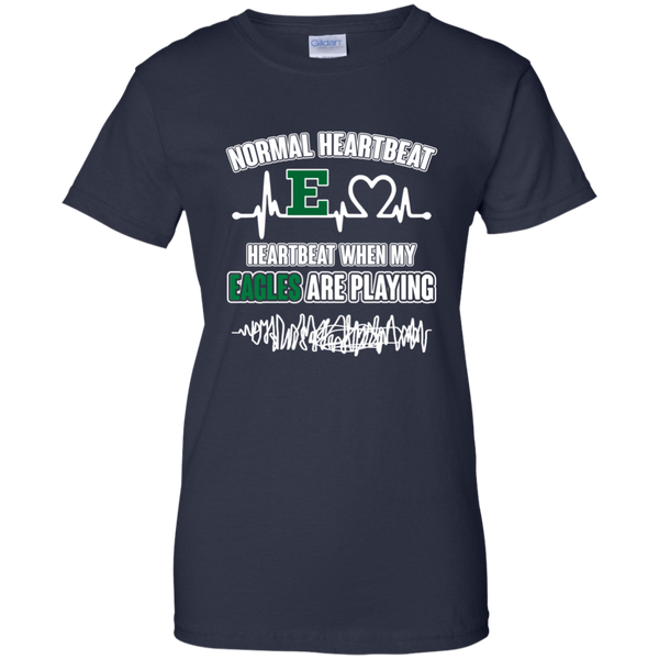 Eastern Michigan Eagles T shirts Heartbeat When My Eagles Playing Hoodies Sweatshirts