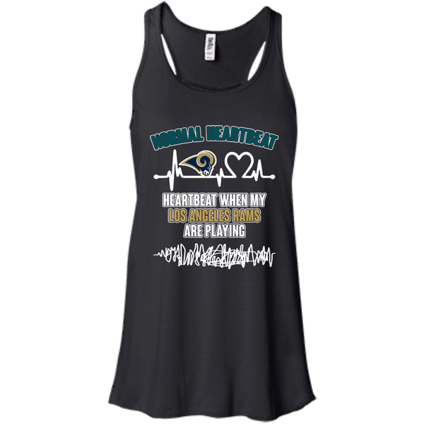 Los Angeles Rams T shirts Heartbeat When My Los Angeles Rams Playing Hoodies Sweatshirts