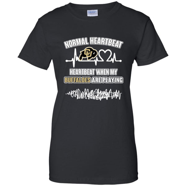 Colorado Buffaloes T shirts Heartbeat When My Buffaloes Playing Hoodies Sweatshirts