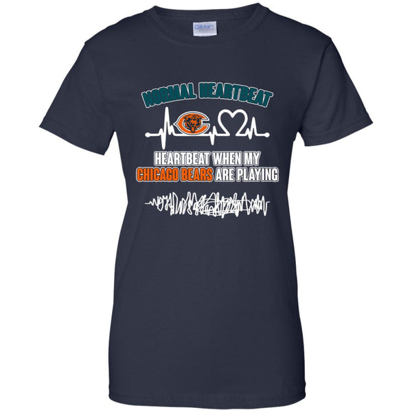 Chicago Bears T shirts Heartbeat When My Chicago Bears Playing Hoodies Sweatshirts