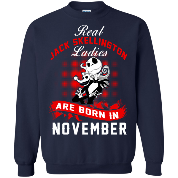 Jack Skellington T shirts Real Jack Skellington Ladies Born In November Hoodies Sweatshirts