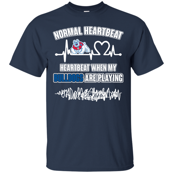 Fresno State Bulldogs T shirts Heartbeat When My Bulldogs Playing Hoodies Sweatshirts
