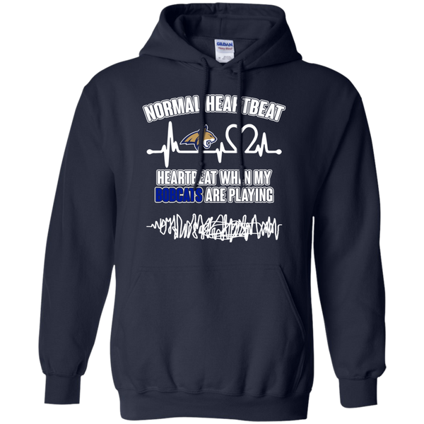 Montana State Bobcats T shirts Heartbeat When My Bobcats Playing Hoodies Sweatshirts