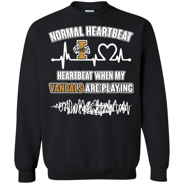 Idaho Vandals T shirts Heartbeat When My Vandals Playing Hoodies Sweatshirts