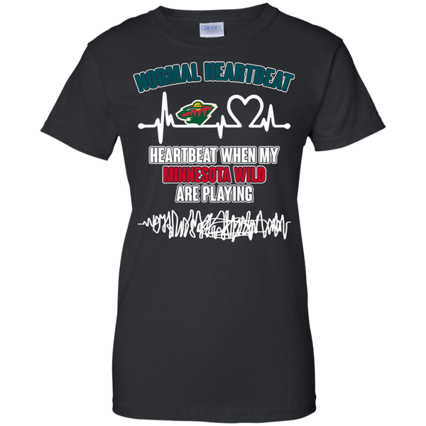 Minnesota Wild T shirts Heartbeat When My Minnesota Wild Playing Hoodies Sweatshirts