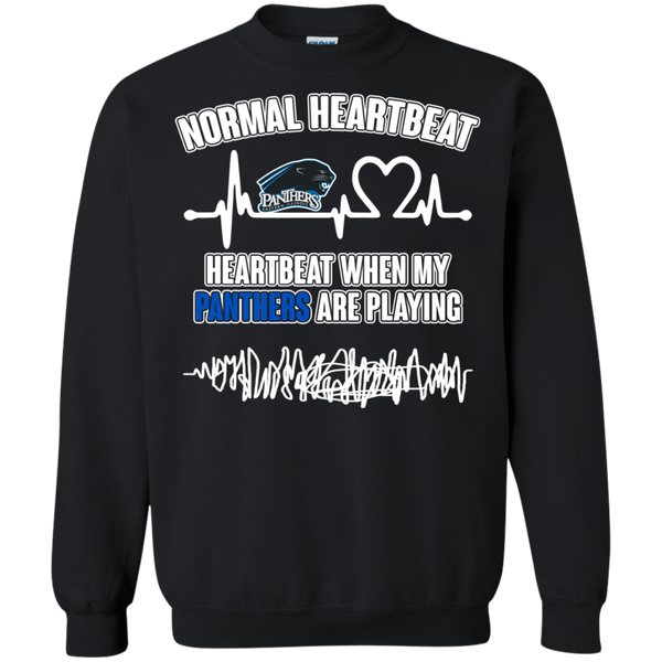 Eastern Illinois Panthers T shirts Heartbeat When My Panthers Playing Hoodies Sweatshirts