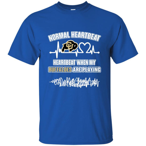 Colorado Buffaloes T shirts Heartbeat When My Buffaloes Playing Hoodies Sweatshirts