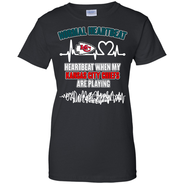 Kansas City Chiefs T shirts Heartbeat When My Kansas City Chiefs Playing Hoodies Sweatshirts