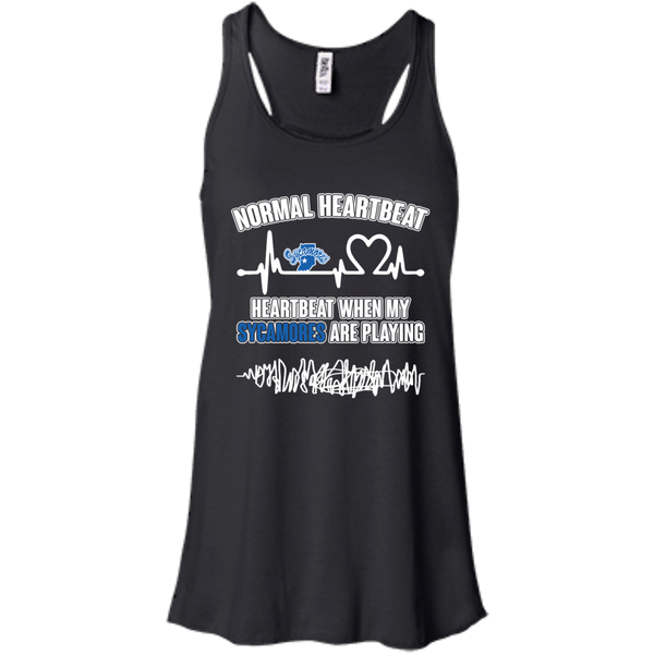 Indiana State Sycamores T shirts Heartbeat When My Sycamores Playing Hoodies Sweatshirts