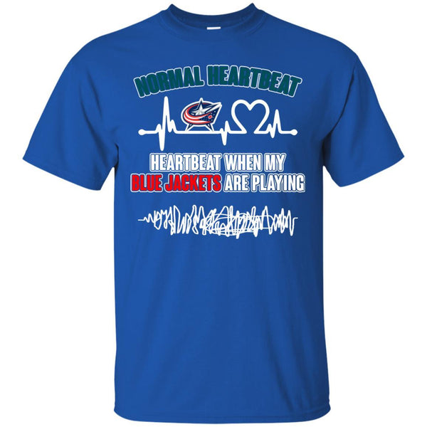 Columbus Blue Jackets T shirts Heartbeat When My Blue Jackets Playing Hoodies Sweatshirts