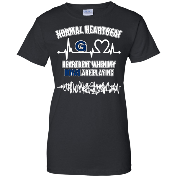 Georgetown Hoyas T shirts Heartbeat When My Hoyas Playing Hoodies Sweatshirts