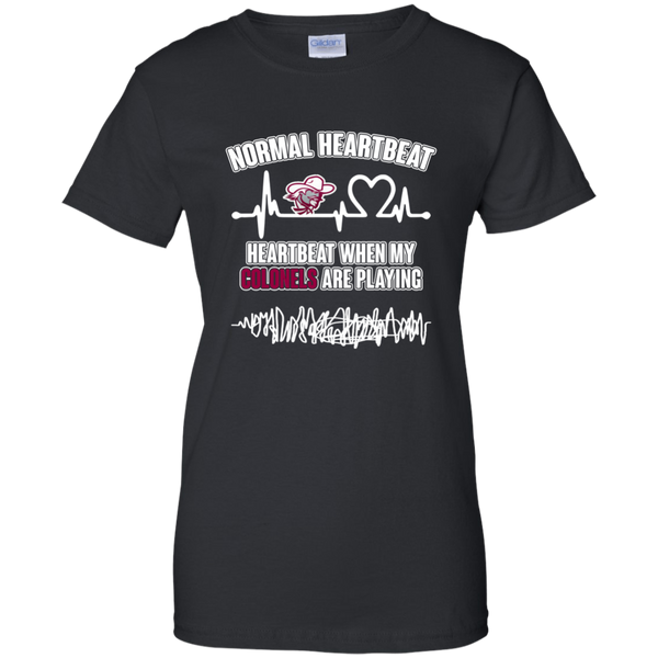 Eastern Kentucky Colonels T shirts Heartbeat When My Colonels Playing Hoodies Sweatshirts