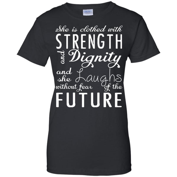 Christian Jesus T shirts She Is Clothed With Strength Hoodies Sweatshirts