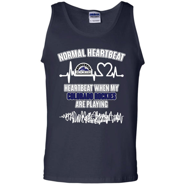 Colorado Rockies T shirts Heartbeat When My Colorado Rockies Playing Hoodies Sweatshirts
