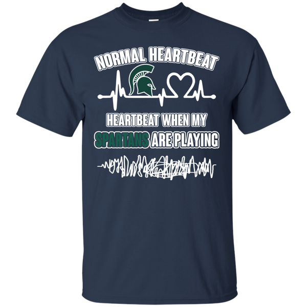Michigan State Spartans T shirts Heartbeat When My Spartans Playing Hoodies Sweatshirts
