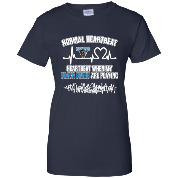 Maine Black Bears T shirts Heartbeat When My Black Bears Playing Hoodies Sweatshirts