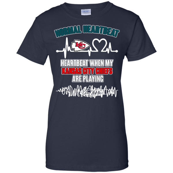 Kansas City Chiefs T shirts Heartbeat When My Kansas City Chiefs Playing Hoodies Sweatshirts