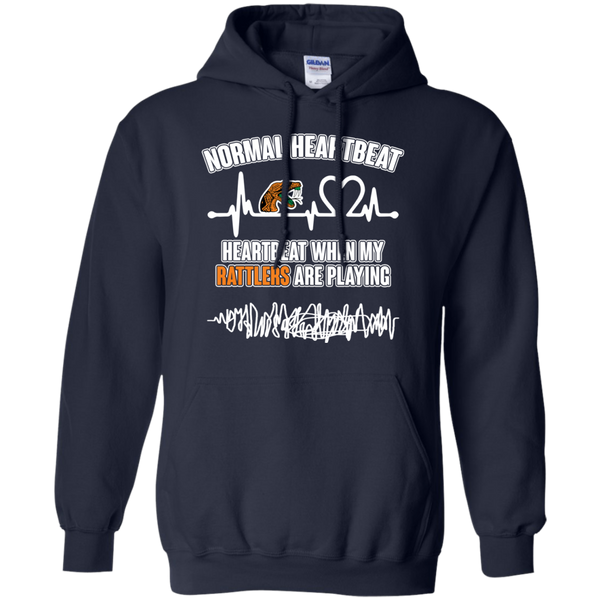 Florida A&M Rattlers T shirts Heartbeat When My Rattlers Playing Hoodies Sweatshirts