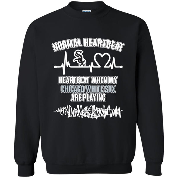Chicago White Sox T shirts Heartbeat When My Chicago White Sox Playing Hoodies Sweatshirts