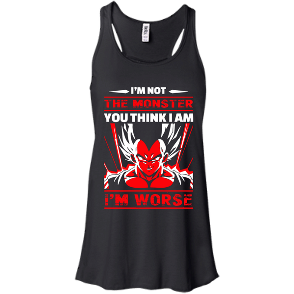 Dragon Ball Z Vegeta T shirts Not The Monster You Think I Am I'm Worse Hoodies Sweatshirts