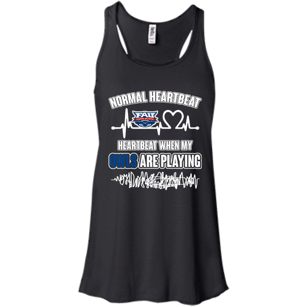 Florida Atlantic Owls T shirts Heartbeat When My Owls Playing Hoodies Sweatshirts