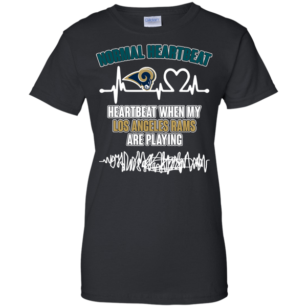 Los Angeles Rams T shirts Heartbeat When My Los Angeles Rams Playing Hoodies Sweatshirts