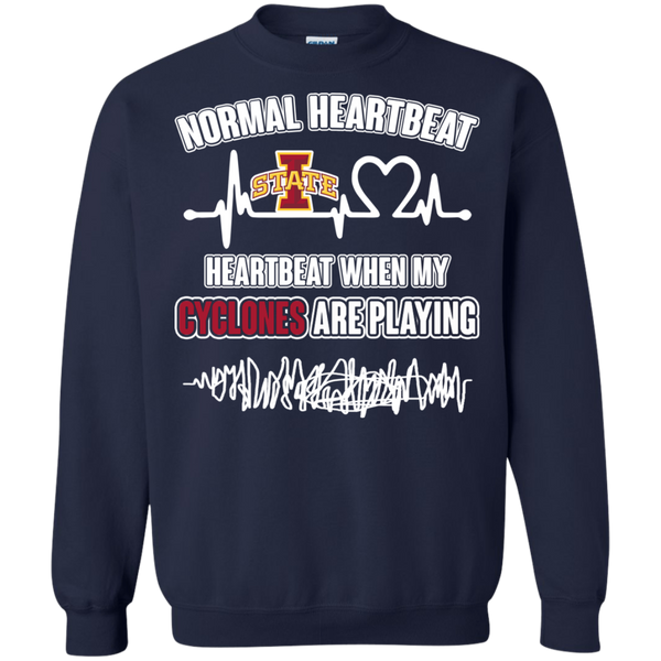Iowa State Cyclones T shirts Heartbeat When My Cyclones Playing Hoodies Sweatshirts