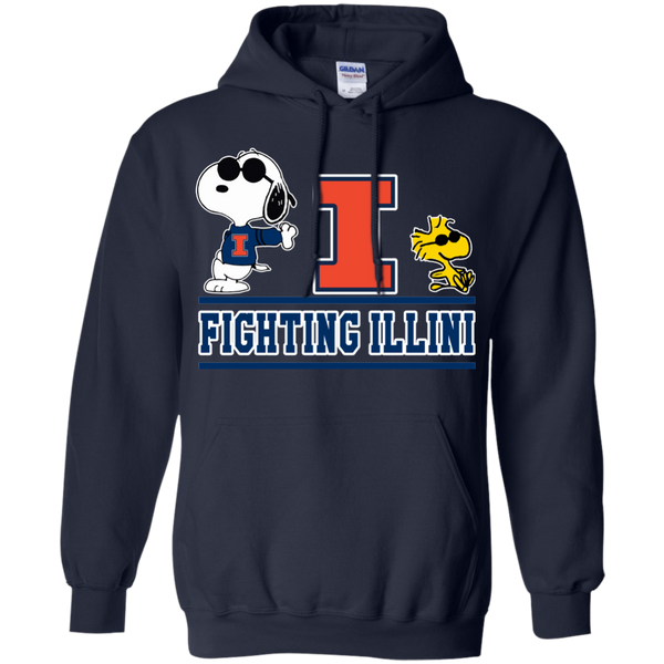 Illinois Fighting Illini T shirts Snoopy Hoodies Sweatshirts