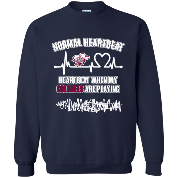 Eastern Kentucky Colonels T shirts Heartbeat When My Colonels Playing Hoodies Sweatshirts