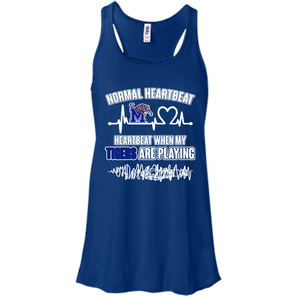 Memphis Tigers T shirts Heartbeat When My Tigers  Playing Hoodies Sweatshirts