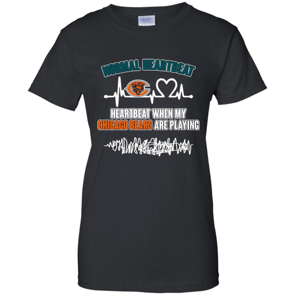 Chicago Bears T shirts Heartbeat When My Chicago Bears Playing Hoodies Sweatshirts
