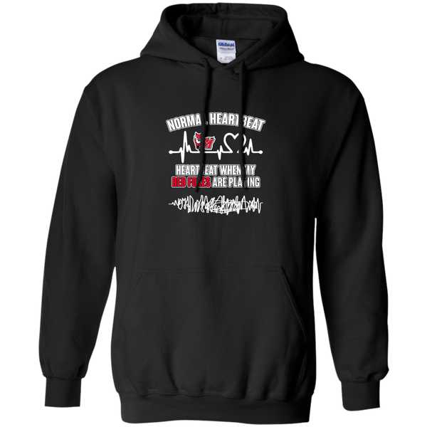 Marist Red Foxes T shirts Heartbeat When My Red Foxes  Playing Hoodies Sweatshirts