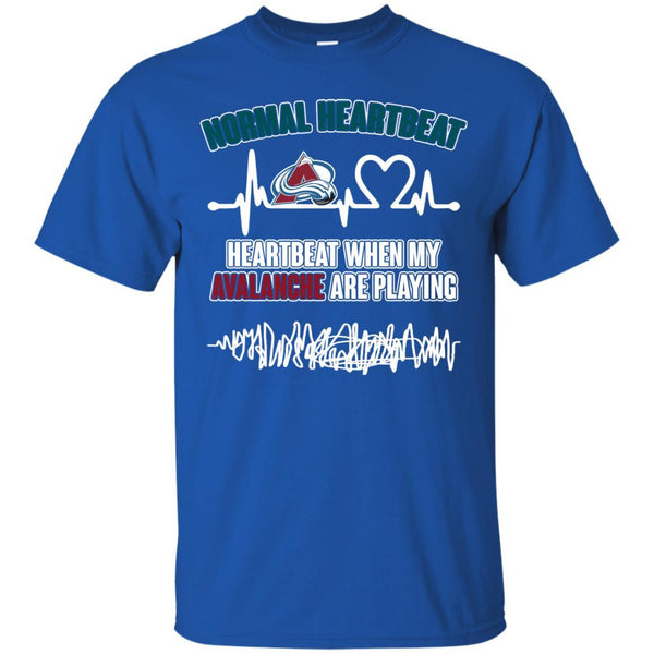 Colorado Avalanche T shirts Heartbeat When My Avalanche Playing Hoodies Sweatshirts