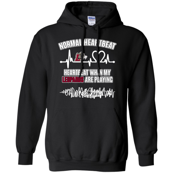Lafayette Leopards T shirts Heartbeat When My Leopards Playing Hoodies Sweatshirts