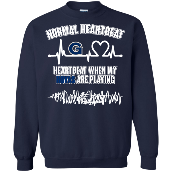 Georgetown Hoyas T shirts Heartbeat When My Hoyas Playing Hoodies Sweatshirts