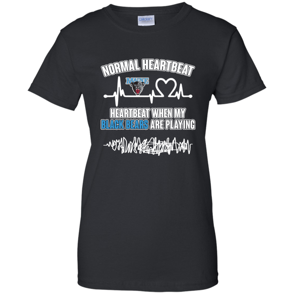 Maine Black Bears T shirts Heartbeat When My Black Bears Playing Hoodies Sweatshirts