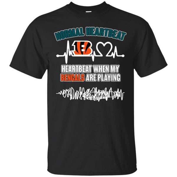 Cincinnati Bengals T shirts Heartbeat When My Bengals Playing Hoodies Sweatshirts
