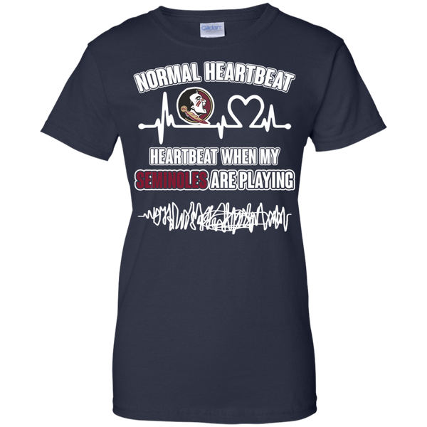 Florida State Seminoles T shirts Heartbeat When My Seminoles Playing Hoodies Sweatshirts