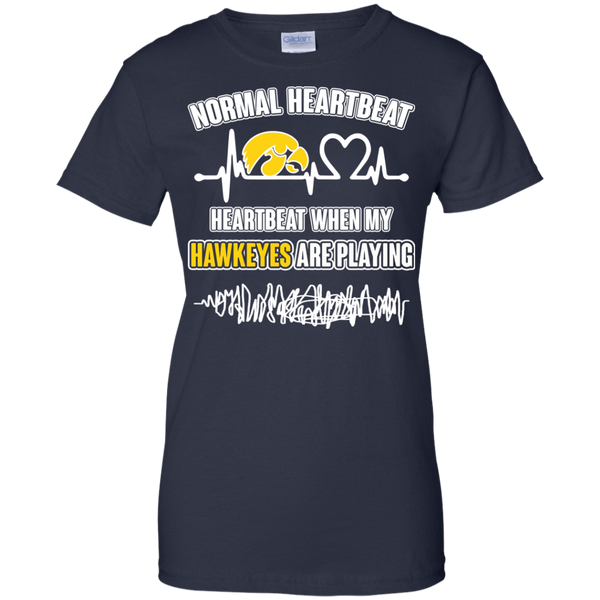 Iowa Hawkeyes T shirts Heartbeat When My Hawkeyes Playing Hoodies Sweatshirts