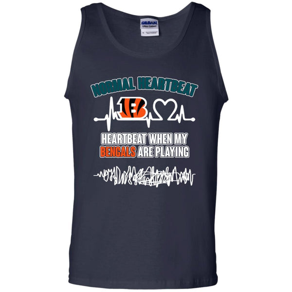 Cincinnati Bengals T shirts Heartbeat When My Bengals Playing Hoodies Sweatshirts