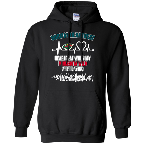 Minnesota Wild T shirts Heartbeat When My Minnesota Wild Playing Hoodies Sweatshirts